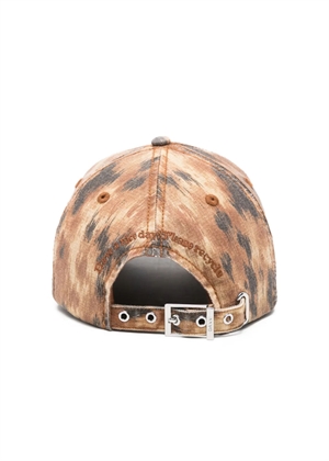 Washed cotton print canvas cap Argan Oil B30200171 Ganni 